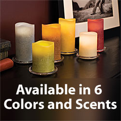 Green Flameless 3 x 4 Distressed lime Grass Scented Candle