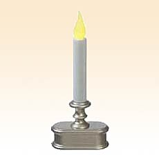 Pewter Economy LED Flameless Window Candle