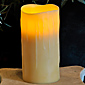 Flameless Beeswax Drip 3 x 6 Inch Candle with Timer