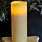 Flameless Beeswax Drip 3 x 8 Inch Candle with Timer