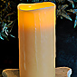 Flameless Beeswax Drip 4 x 8 Inch Candle with Timer