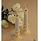 Flameless Event Taper Candles - Set of Two with Pearl Base