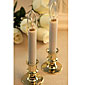 Flameless Event Taper Candles - Set of Two with Gold Base