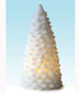 White Iridescent Glitter 8 Inch LED Christmas Tree - Timer