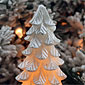 Flameless Pearlized Silver Christmas Tree - 6 Inch