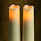 9 Inch Ivory Taper Candles Set of 2 - Melted Edge