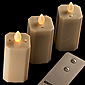 Set of 3 Remote Control LED Flickering Votive Candle