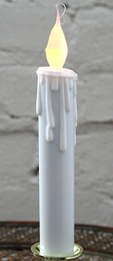 Bright Flameless LED White Taper Candle 7 Inch 300 Hours