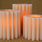 4, 5 and 6 Inch Starburst Coral Flameless Candles