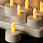Flameless Rechargeable Tea Lights Set Of 12