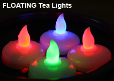 Set of 4 Color Changing Flameless Floating Tealights