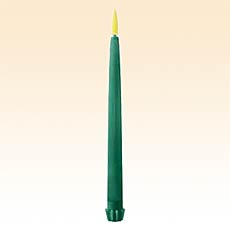 Formal 12 Inch Green Flameless Taper Candle