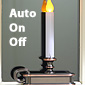 Bronze Finish Flameless Window Candle - Auto On Off