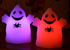 Flameless LED Battery Operated Color Changing -  Set of 2 Ghosts