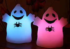 Flameless LED Battery Operated Color Changing -  Set of 2 Ghosts