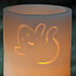 6 Inch White Flying Ghost Flameless Candle
