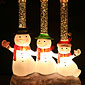 Lava Type Glitter Snow Family Candlesticks