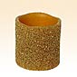 Gold Sparkle Flameless Unscented 3 x 3 Pillar Candle