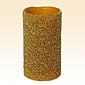 Gold Sparkle Flameless Unscented 3 x 5 Pillar Candle