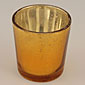 Gold Mercury Glass Votive Holder Set of 12 - 2.5 Inches Tall