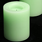 4 Inch Round Green Mild Scent Flameless Candle Set of 2
