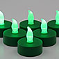 Green Flameless 1.5 Inch Tea Light - Set of 6