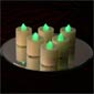 Green Flameless 2 Inch Tea Light - Set of 6