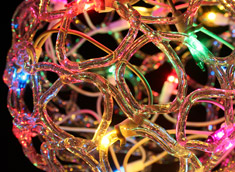 6 Inch Multi Color  Crystallized Lighted Sculpture