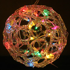 6 Inch Multi Color  Crystallized Lighted Sculpture