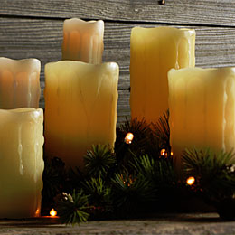 white plastic outdoor candle