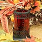 Flameless Tea Light Red Hurricane Glass Holder