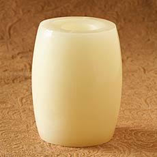 6 Inch Hurricane Champagne Flameless Candle