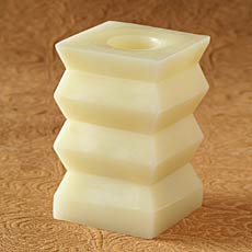 6 Inch Accordian Champagne Flameless Candle