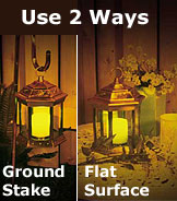 Flameless Solar Lantern With Candle - Set of 2