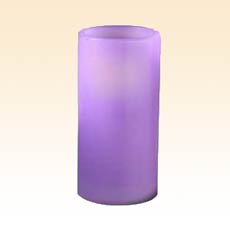 Flameless Candle 6 Inch Pillar Lavender Color Changing