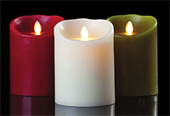 Luminara 5 Inch Ivory Flameless Wax Candle - Timer