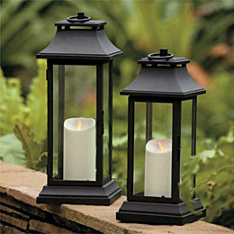 lanterns with outdoor candles