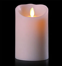 Luminara 5 Inch Pink Flameless Wax Candle - Timer