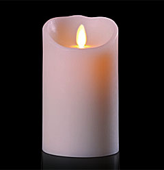 Luminara 7 Inch Pink Flameless Wax Candle - Timer