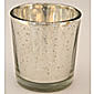 Silver Mercury Glass Votive Holder Set of 12 - 2.5 Inches Tall