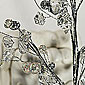 Acrylic Ice Piece Spray - Silver Stem 24 Inch