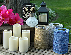 Outdoor Flameless Candles Set of 5 with 5 Hour Timer