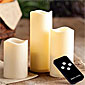 Outdoor Remote Control Flameless Candles Set of 3