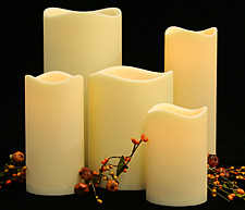 Outdoor Flameless Candle  3 x 8 with 5 Hour Timer