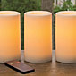 Outdoor Remote Control Flameless Candles 5 Inch Set of 3