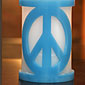 Flameless Color Changing Peace Symbol Candle - Blue