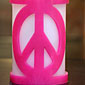 Flameless  Color Changing Peace  Symbol Candle  - Pink