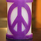 Flameless Color Changing Peace Symbol Candle - Purple