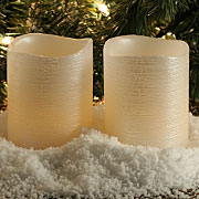 Pearl White Flamless  2x3 LED Candles - Set of 2
