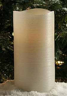 Pearl White Flamless 3x6 LED Candle